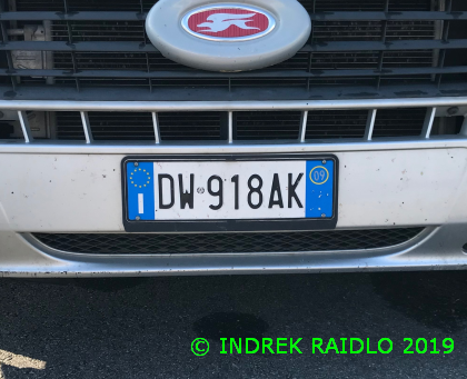 GB 479 MF, Volkswagen Polo (Pordenone) License plate of Italy